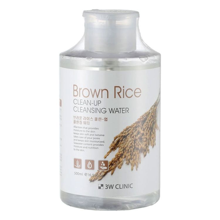 Очищающая вода для снятия макияжа с экстрактом риса 3W Clinic 500 мл.