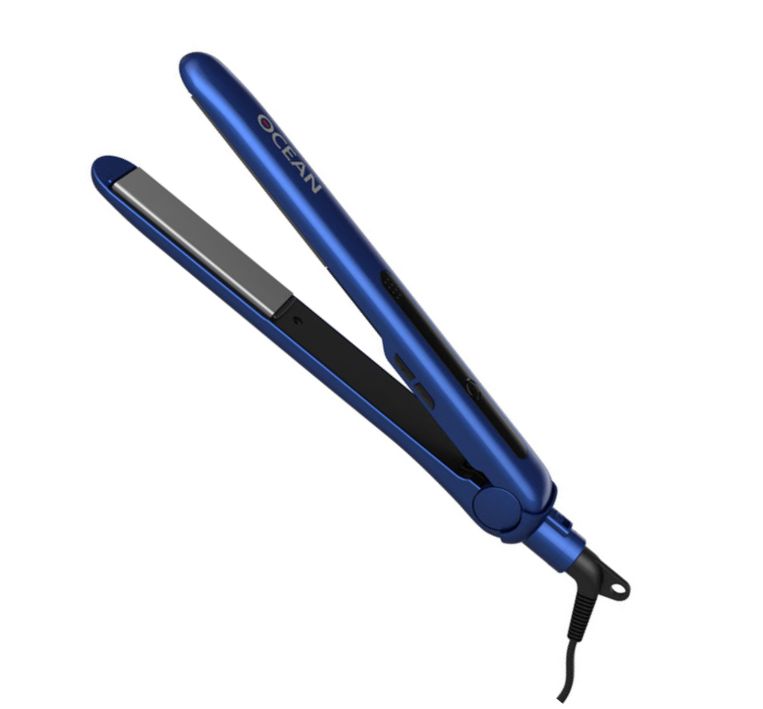 Щипцы для волос DEWAL PRO OCEAN синие, 25х90мм, с терморег., керамико-турмалиновое покрытие, 35Вт
