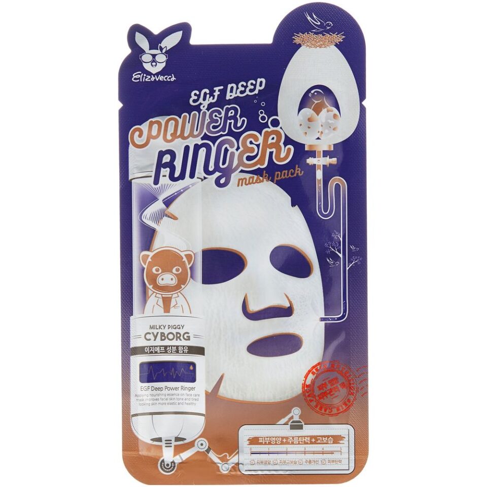 Elizavecca Тканевая маска для лица EGF Deep Power Ringer Mask Pack, 23 мл