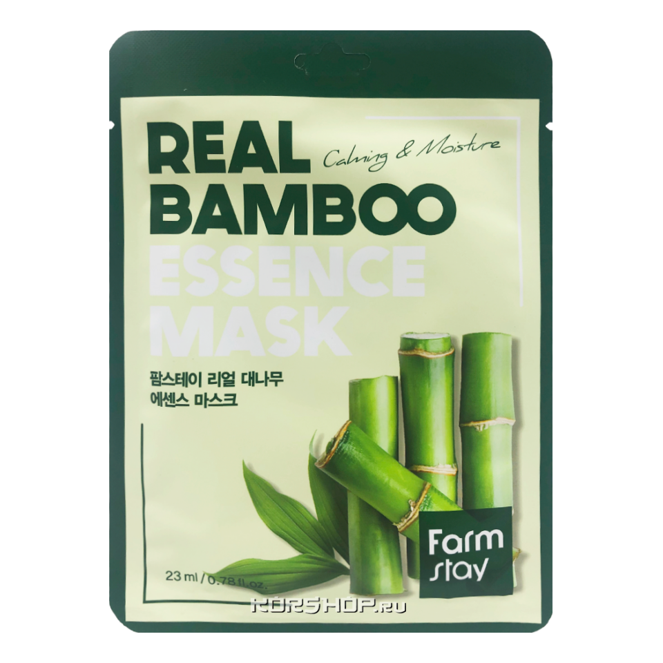 Farm Stay Тканевая маска с экстрактом бамбука Real Bamboo Essence Mask, 23 мл