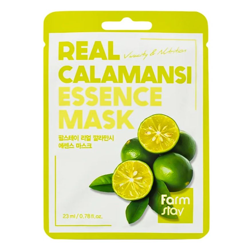 Farm Stay Тканевая маска с экстрактом каламанси Real Essence Mask Calamansi, 23 мл
