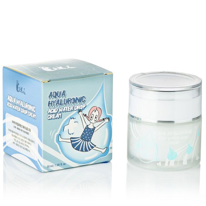 Увлажняющий гиалуроновый Корейский крем для лица Aqua Hyaluronic Acid Water Drop Cream эффективно ус