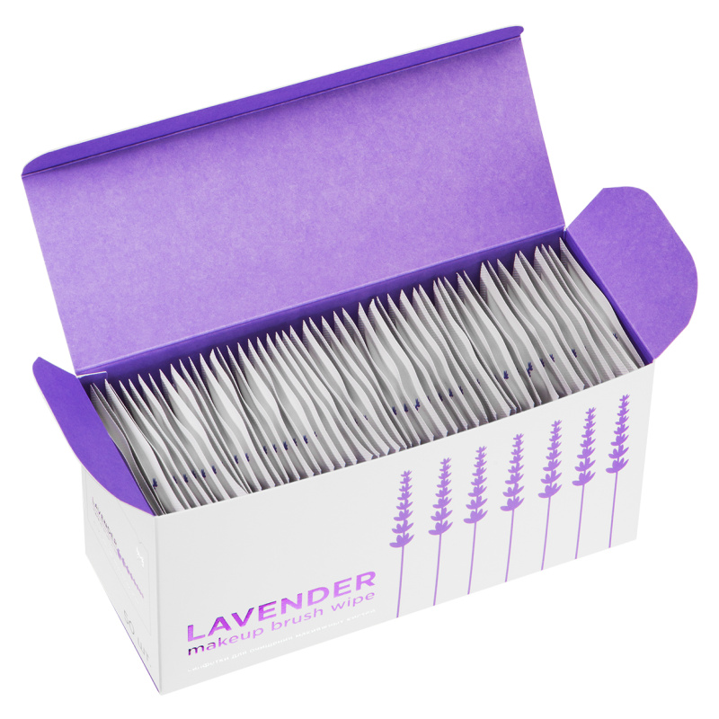 Салфетки для очищения макияжных кистей / Lavender / 50 шт. Manly PRO