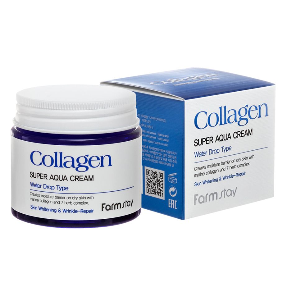 Farm Stay крем для лица c коллагеном Collagen Super Aqua Cream 80 мл.