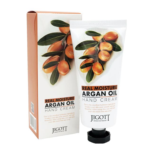 JIGOTT Увлажняющий крем для рук с аргановым маслом Real Moisture Argan Oil Hand Cream 100 мл.