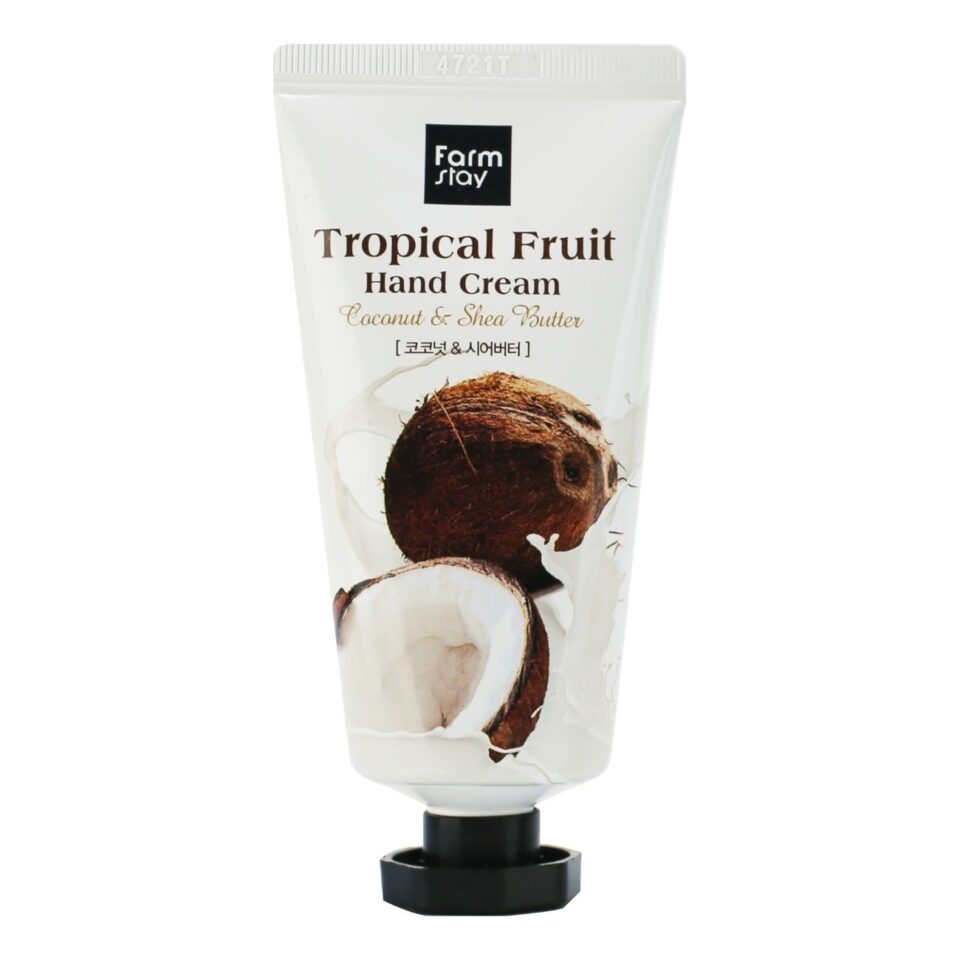 FarmStay Крем для рук с экстрактом кокоса и маслом ши Tropical Fruit Hand Cream Coconut & Shea Butte